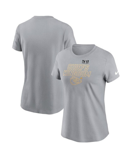 Women's Gray Kansas City Chiefs Super Bowl LVIII Local Essential T-shirt