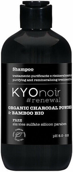 Erneuerndes Shampoo mit Bio Holzkohlepulver und Bambusextrakt - Kyo Noir Organic Charcoal Shampoo 250 ml