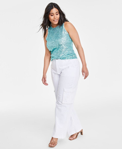 Women's Sequined Tank, Created for Macy's