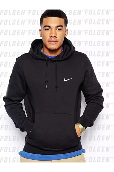 Толстовка Nike Pullover Hoodie With Swoosh Logo, черная.