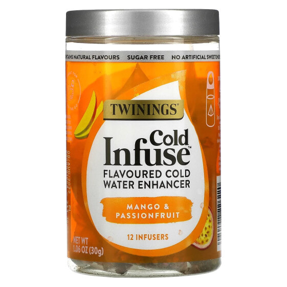 Cold Water Infusions, Flavoured Herbal Infusers, Mango & Passionfruit, 12 Infusers, 1.06 oz (30 g)