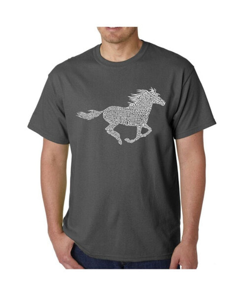 Mens Word Art T-Shirt - Mustang