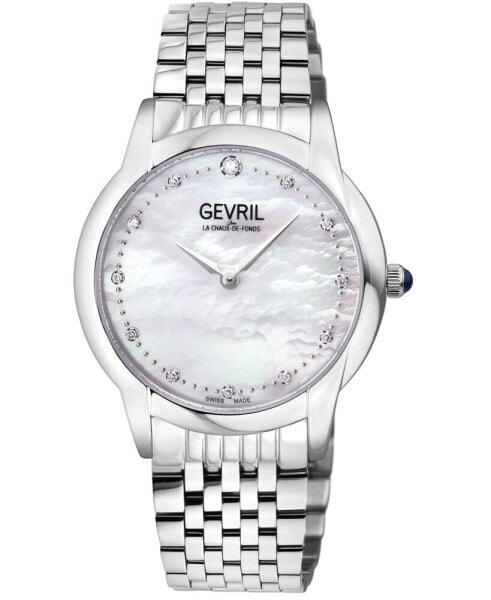 Women's Airolo Swiss Quartz Silver-Tone Stainless Steel Watch 36mm