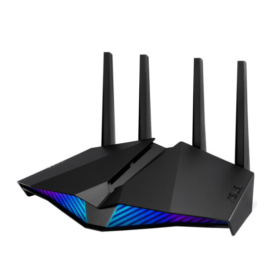 ASUS RT-AX82U - Wi-Fi 6 (802.11ax) - Dual-band (2.4 GHz / 5 GHz) - Ethernet LAN - Black - Tabletop router