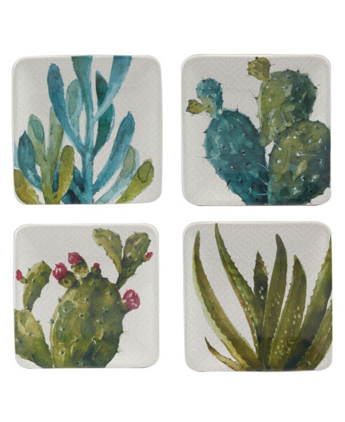 Cactus Verde Set of 4 Canape Plates, 6" 4 Asst