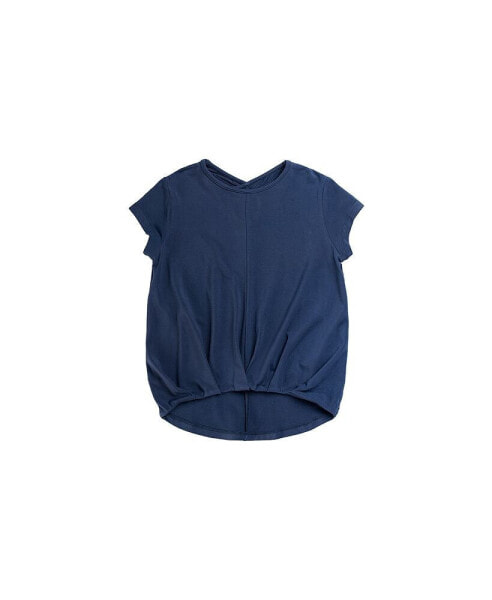 Child Bailey Navy Solid Jersey Tee
