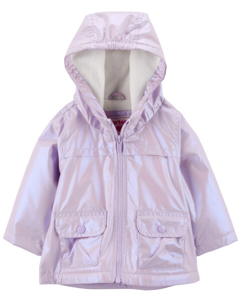 Baby Lavender Shine Mid-Weight Fleece-Lined Jacket 24M