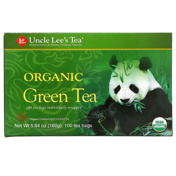 Organic Green Tea, 100 Tea Bags, 5.64 oz (160 g)