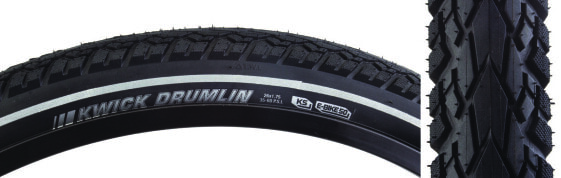 Kenda Kwick Drumlin Tire - 26 x 1.75, Clincher, Wire, Black/Reflective, 60tpi