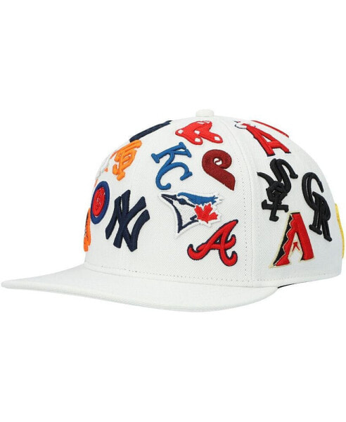 Men's White Mlb Pro League Wool Snapback Hat