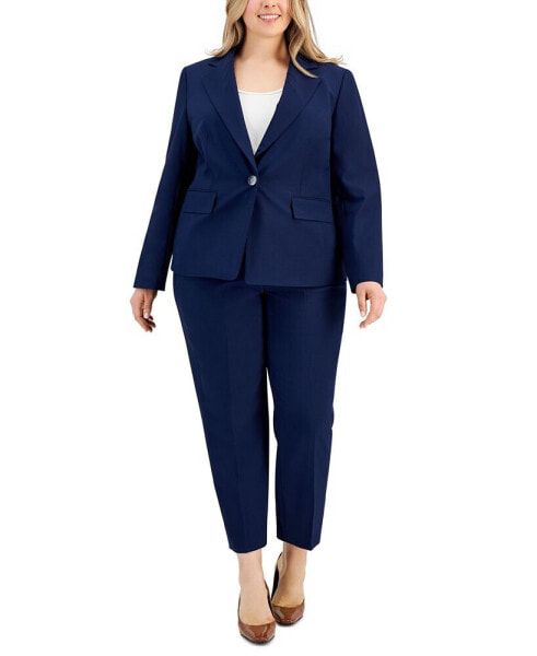 Костюм классический Le Suit пиджак и брюки из стрейч-крепа с одной пуговицей