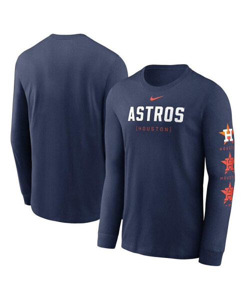 Men's Navy Houston Astros Repeater Long Sleeve T-shirt