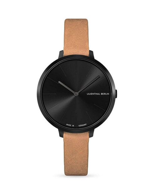 Women's Rosalux Black Sensation Light Brown Leather Watch 30mm