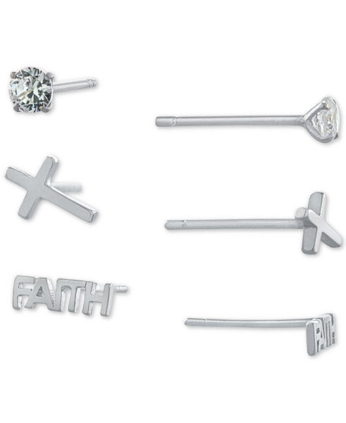 Серьги Giani Bernini Cubic Zirconia Faith-Stud