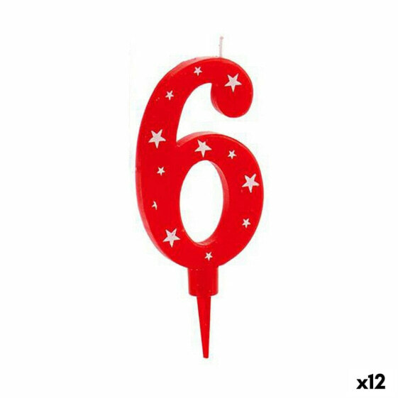 Свеча День рождения Номер 6 (12 штук) Shico