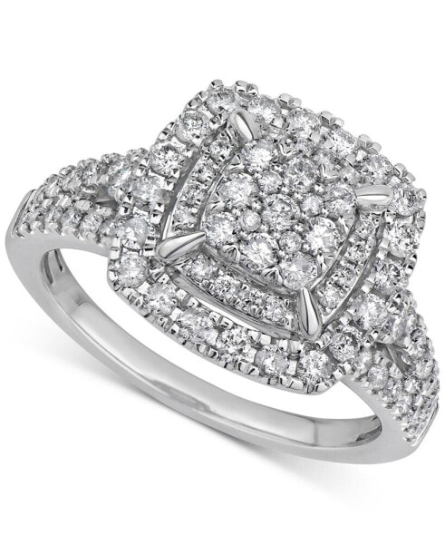 Diamond Cluster Ring (1 ct. t.w.) in 10k White Gold