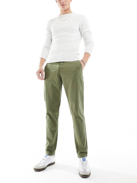 Jack & Jones tapered chino in khaki