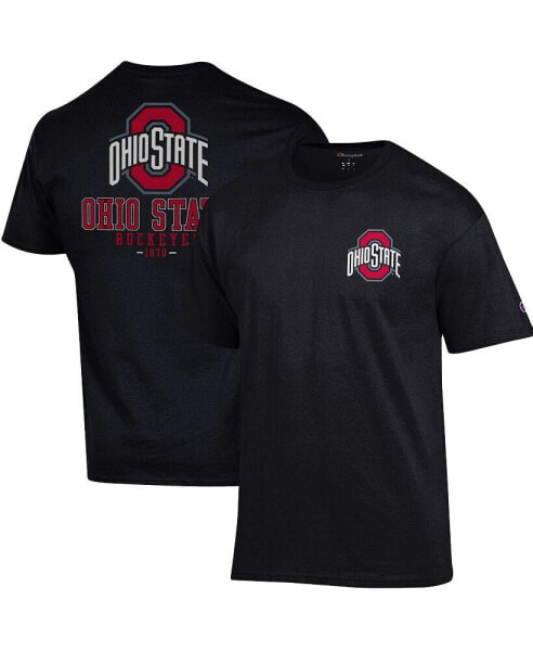 Men's Black Ohio State Buckeyes Team Stack 2-Hit T-shirt