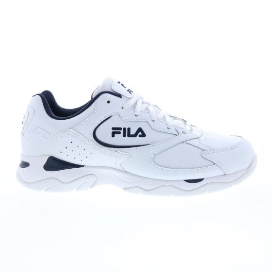 Кроссовки Fila Tri Runner White Navy Mens Athletic Running Shoes 1CM00882-125 из белой кожи 9.5