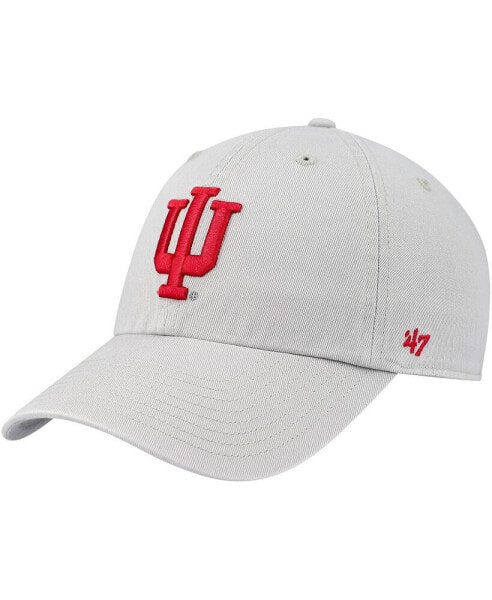 Men's Gray Indiana Hoosiers Clean Up Adjustable Hat
