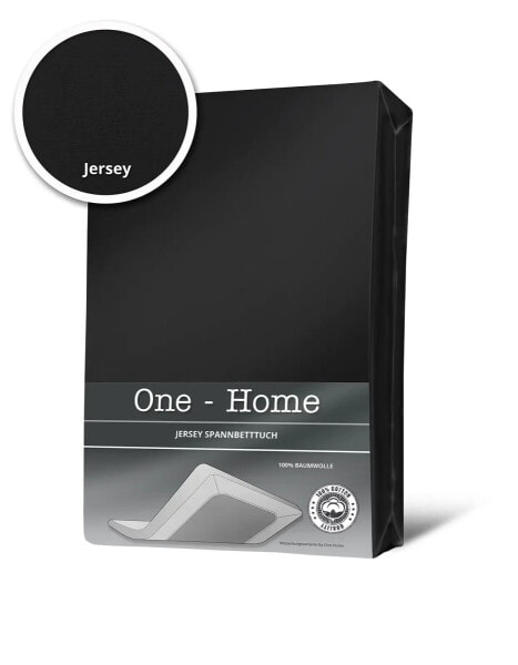 Простыня One-Home Jersey черная 140x200 см