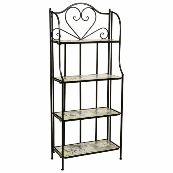 Shelves Alexandra House Living Black Iron Ironwork Tile 27 x 133 x 57 cm