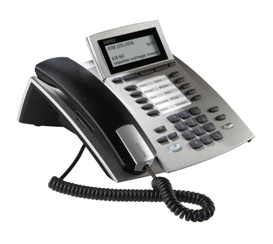 AGFEO ST 42 IP - IP Phone - Silver - Wired handset - Desk/Wall - 1000 entries - 210 mm