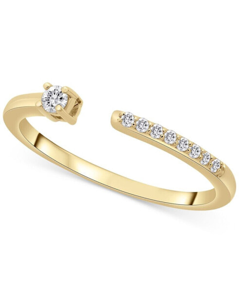 Diamond Cuff Statement Ring (1/10 ct. t.w.) in 14k Yellow or White Gold, Created for Macy's