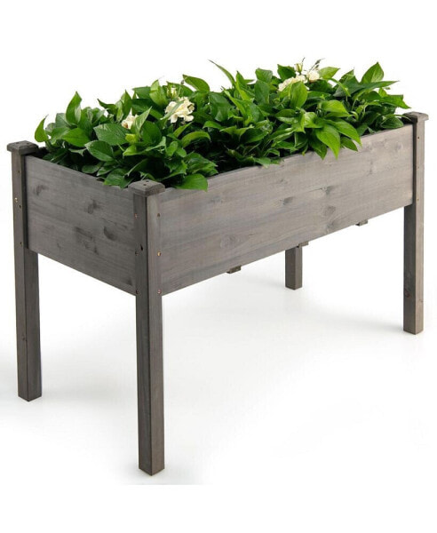 Сервировочный стол Costway деревянный Raised Vegetable Garden Bed Elevated Grow Vegetable Planter
