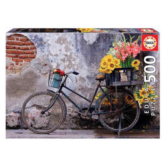 EDUCA BORRAS 500 Pieces Bicycle With Flowers Puzzle