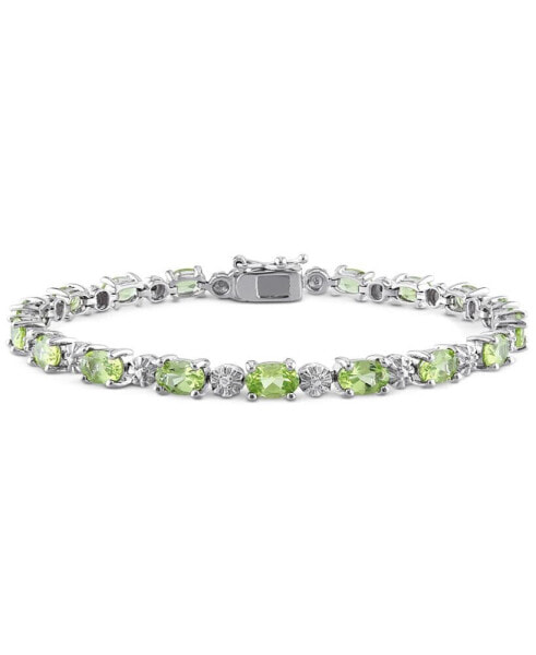 Garnet (9-7/8 ct. t.w.) & Diamond Accent Link Bracelet in Sterling Silver (Also in Peridot)