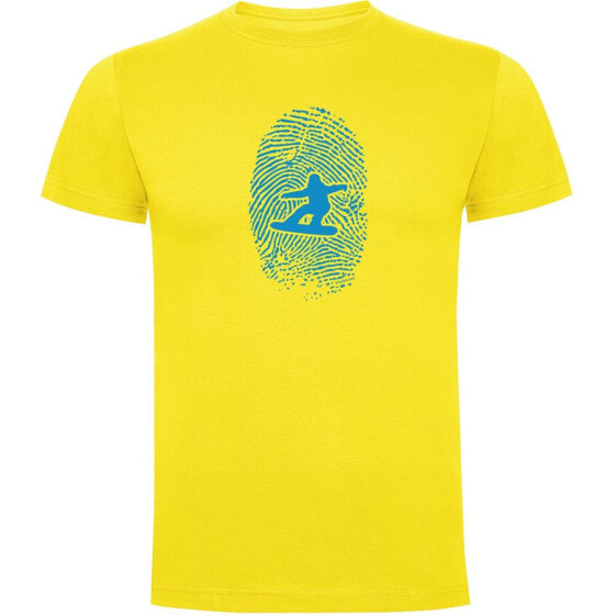 KRUSKIS Snowboarder Fingerprint short sleeve T-shirt