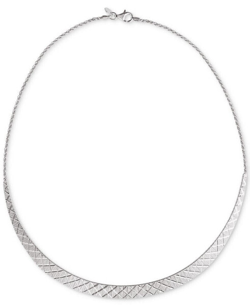 Textured Cleopatra 18" Statement Necklace in 18k Gold-Plated Sterling Silver, Created for Macy's (Also in Sterling Silver)