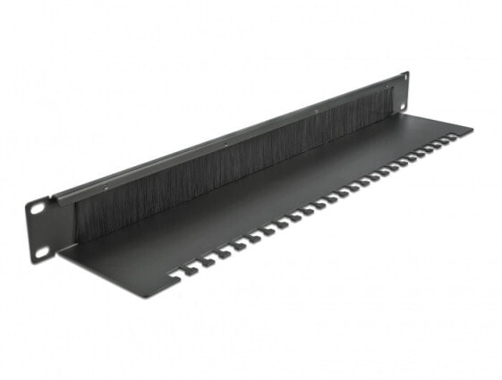 Delock 66484 - Brush panel - Black - Metal - 1U - China - 483 mm