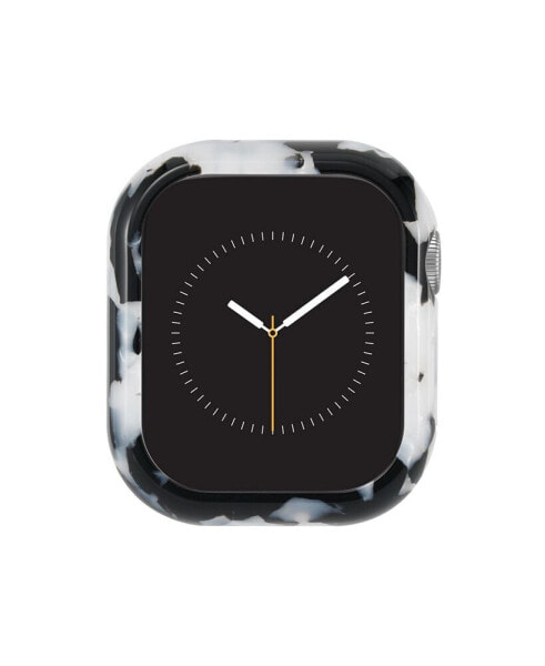 Women's Black and White Acetate Protective Case designed for 45mm Apple Watch