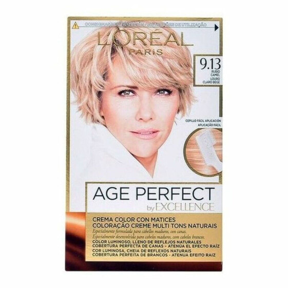 Краска для волос на постоянной основе Permanent Anti-Ageing L'Oreal Paris Excellence Age Perfect Nº 9.0-rubio muy claro Nº 8.0-rubio clar