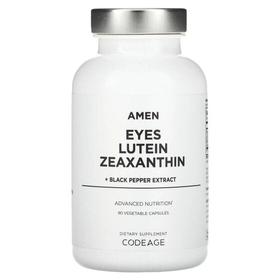 Amen, Eyes, Lutein, Zeaxanthin + Black Pepper Extract, 90 Vegetable Capsules