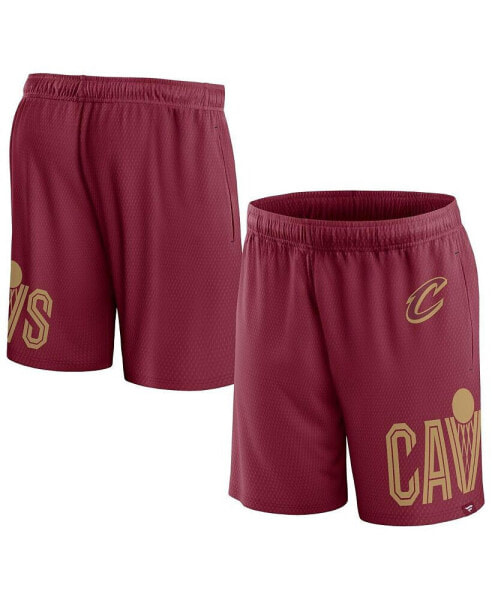 Шорты мужские Fanatics Cleveland Cavaliers бордовые Mesh