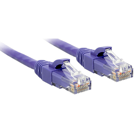 Lindy 3m Cat.6 U/UTP Cable - Purple - 3 m - Cat6 - U/UTP (UTP) - RJ-45 - RJ-45