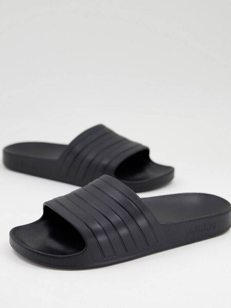 adidas Sportswear Adilette sliders in black