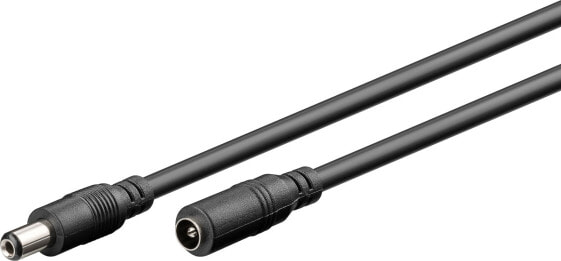 Wentronic Goobay DC Extension Cable (5,5x2,1mm)10 m, Black, 10 m