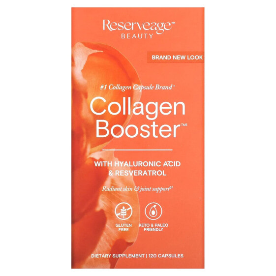 Reserveage Nutrition, Collagen Booster с гиалуроновой кислотой и ресвератролом, 120 капсул