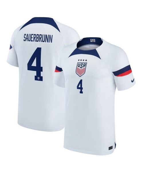 Men's Becky Sauerbrunn Blue USWNT 2022/23 Home Breathe Stadium Replica Player Jersey