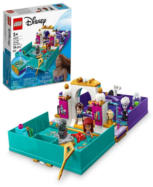 Disney 43213 Princess The Little Mermaid Story Book Toy Building Set with Ariel, Prince Eric, Ursula & Sebastian Minifigures