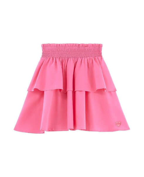 Big Girls Smocked Poplin Skirt