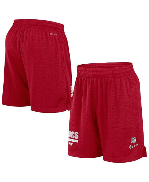 Men's Red Tampa Bay Buccaneers 2024 Sideline Performance Mesh Shorts