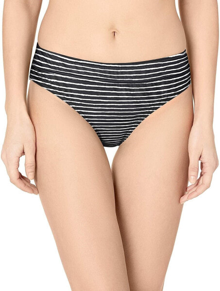 PrAna Womens 182837 Ramba Dragonfly Black Stripe Bikini Bottom Swimwear Size S