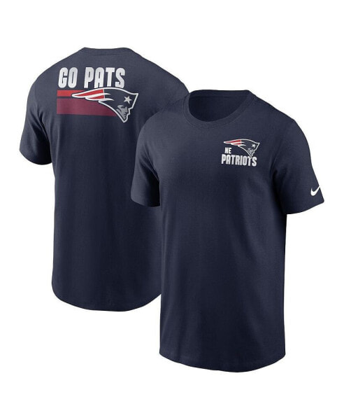 Men's Navy New England Patriots Blitz Essential T-shirt