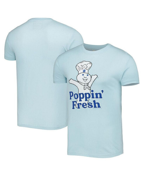 Men's and Women's Light Blue Pillsbury Doughboy Brass Tacks T-shirt