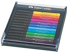 Faber-Castell Pitt Artist Pen Brush Zestaw 12 Sztuk Kolory Podstawowe Faber-Castell (267421 FC)